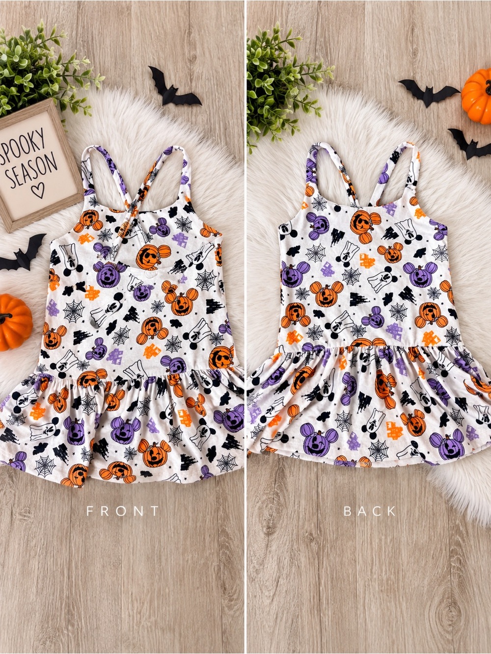 Disney Halloween Pumpkin & Ghost Ruffle poplin shirt